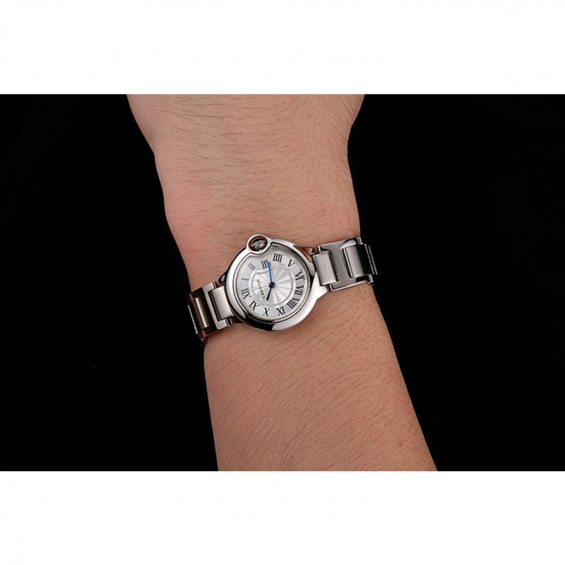 Cheap Replica Watches Cartier Ballon Bleu 30mm White Dial Stainless Steel Case And Bracelet-7