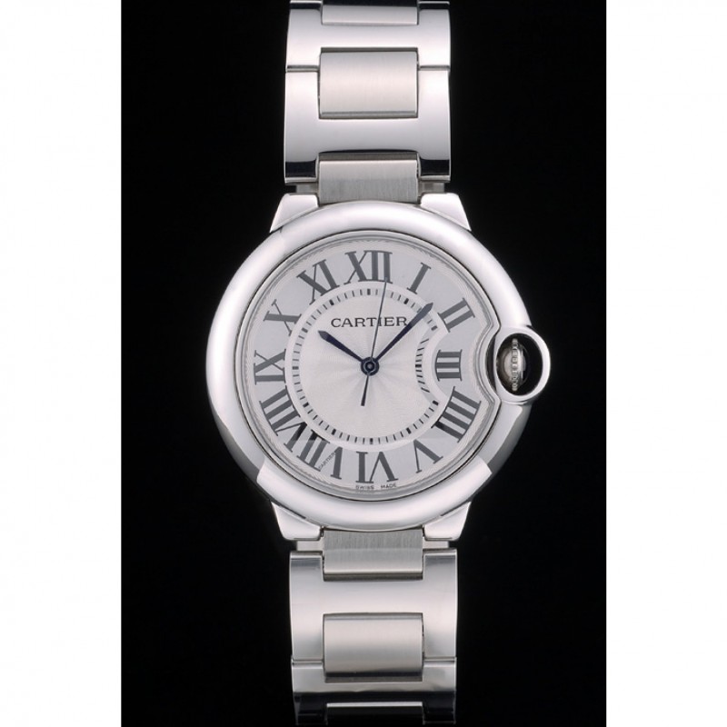 AAA Replica Watches Cartier Ballon Bleu 38mm White Dial Stainless Steel Case Two Tone Silver Bracelet-0