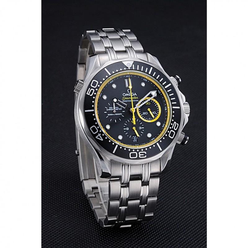 SS Replica Watches Omega Seamaster Professional Emirates Team 2013 Black 622060-2