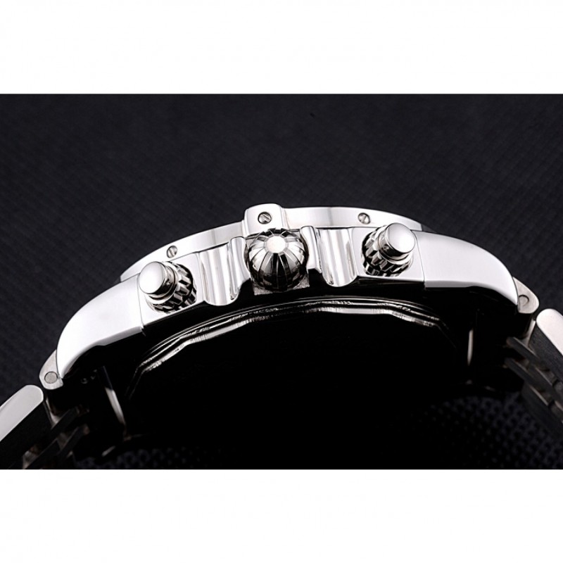 Breitling Chronomat Certifie Black Dial Stainless Steel Bracelet 622426-8