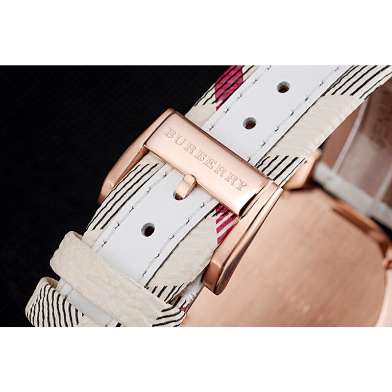 Burberry The City Classic Silver Dial White Bracelet 622563-7