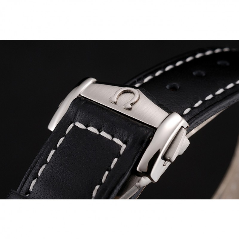 Swiss Omega Speedmaster Professional Black Dial Black Leather Bracelet 1453936-4