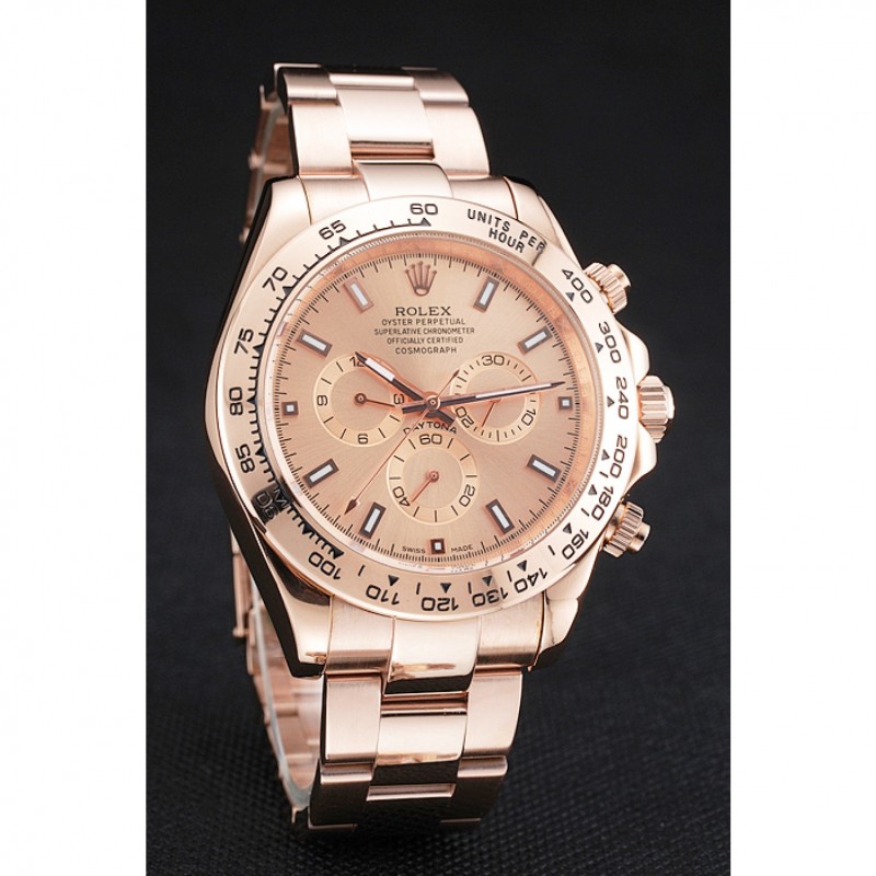 Rolex Cosmograph Daytona Pink Dial Rose Gold Case And Bracelet 1454247-2
