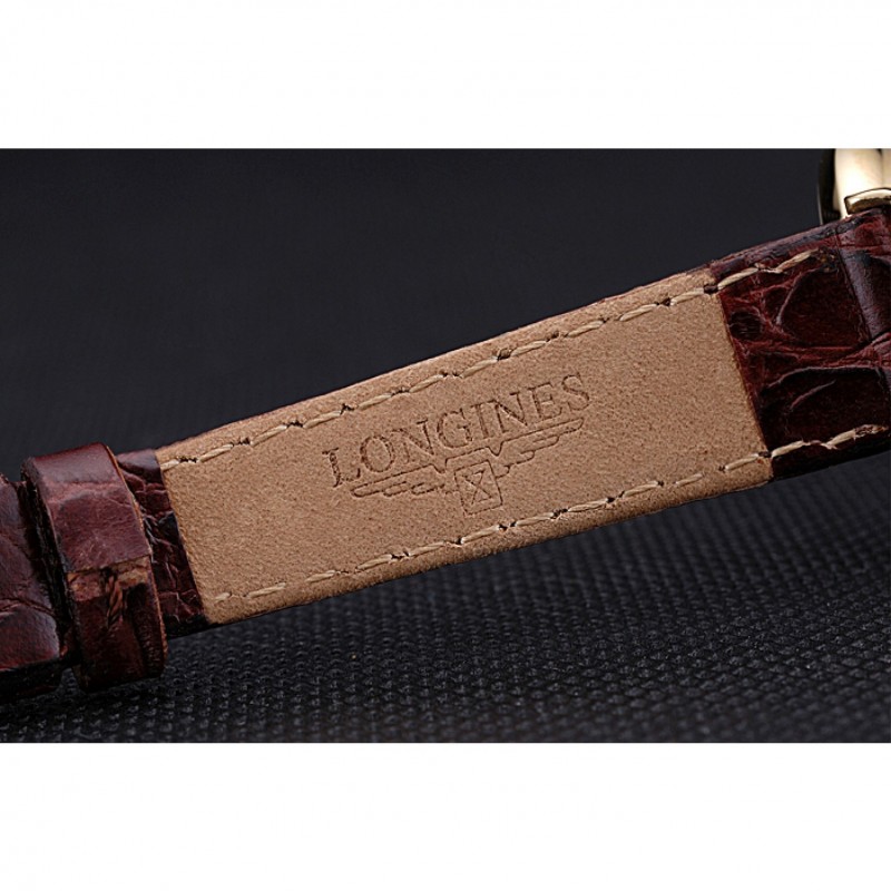 Longines La Grande Classique White Dial Brown Leather Strap Femme 622120-7