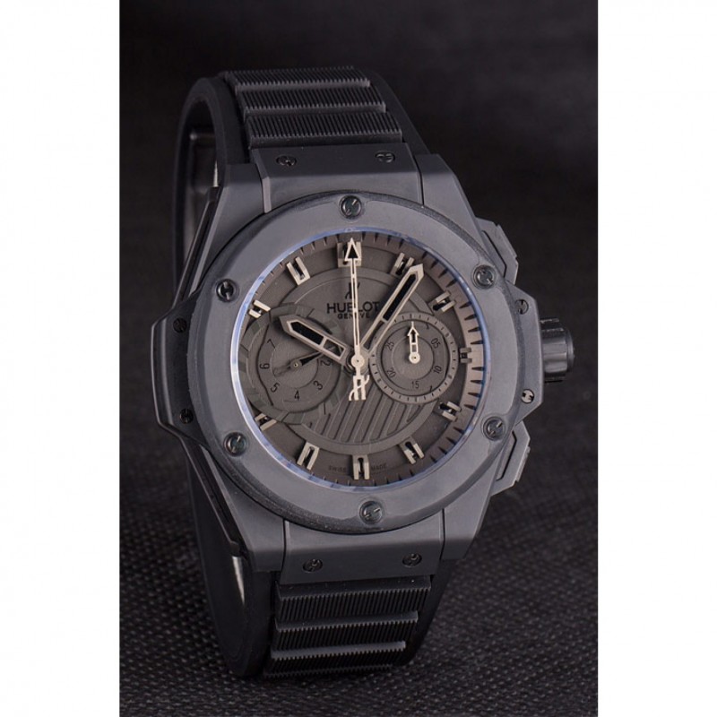 Swiss Hublot King Power Black Dial with Rubber Band shb10 621403-2