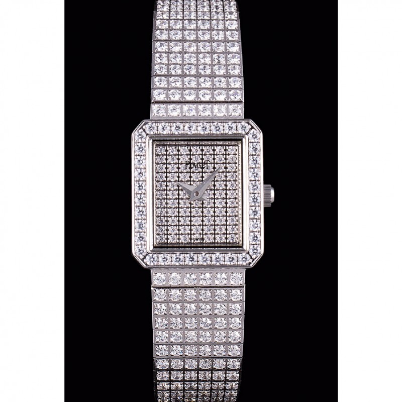 Piaget Swiss Limelight Diamonds Encrusted Stainless Steel Watch 80294-1