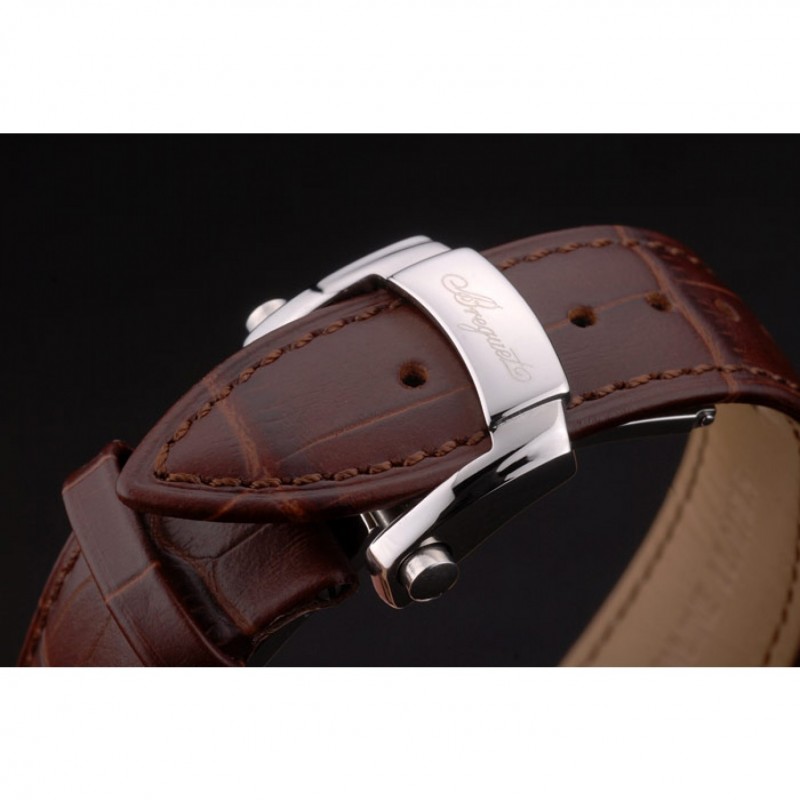 Breguet Classique Complications Stainless Steel Case Brown Leather Strap 80159-5