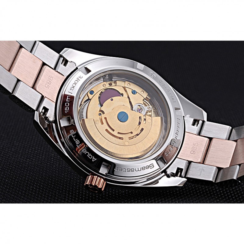 High End Replica Watches Omega Seamaster Brown Dial Two Tone 622168-7