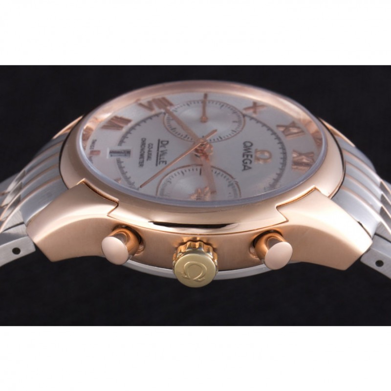 Omega DeVille Two Tone Links White Dial om239 621563-5