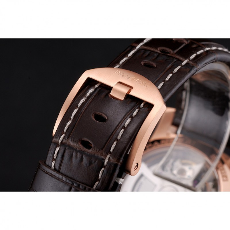 Swiss Panerai Luminor Marina 1950 3 Days Oro Rosso Brown Dial Rose Gold Case Brown Leather Strap-5