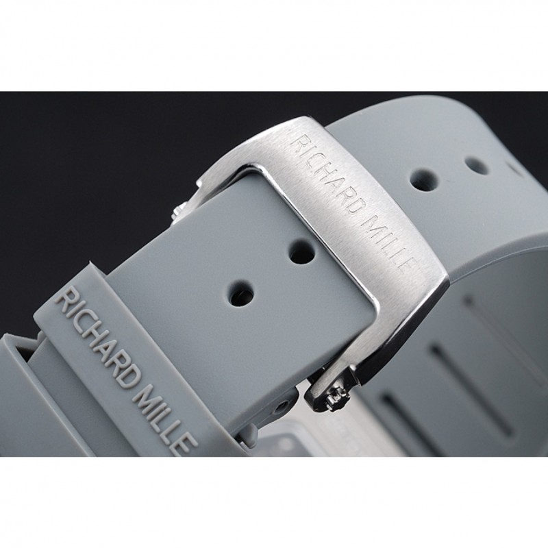 High End Replica Watches Richard Mille Tourbillion Rafael Nadal RM 27-01 Silver Case White Rubber Bracelet 1454255-5