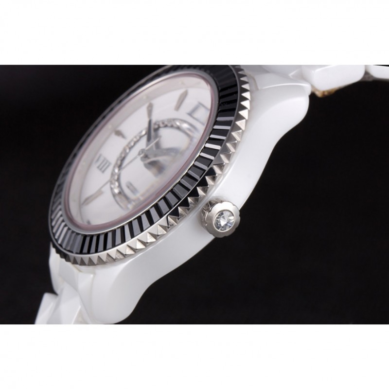 Dior VIII Baguette Cut White Diamonds with Diamond Encrusted Dial cd06 621359-5