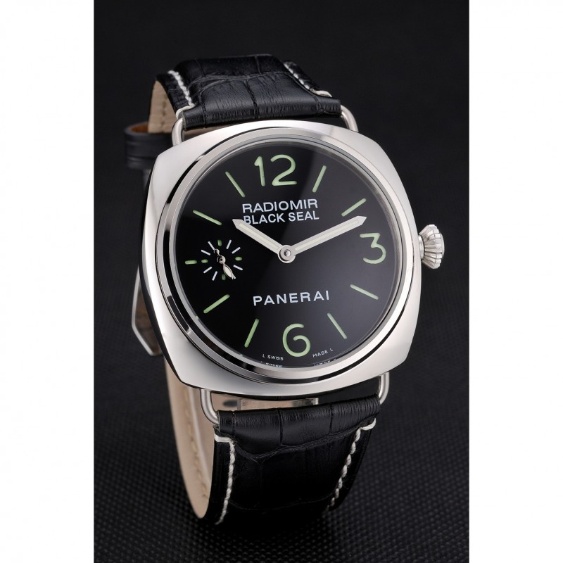 Panerai Radiomir Black Seal Black Dial Black Leather Bracelet-2