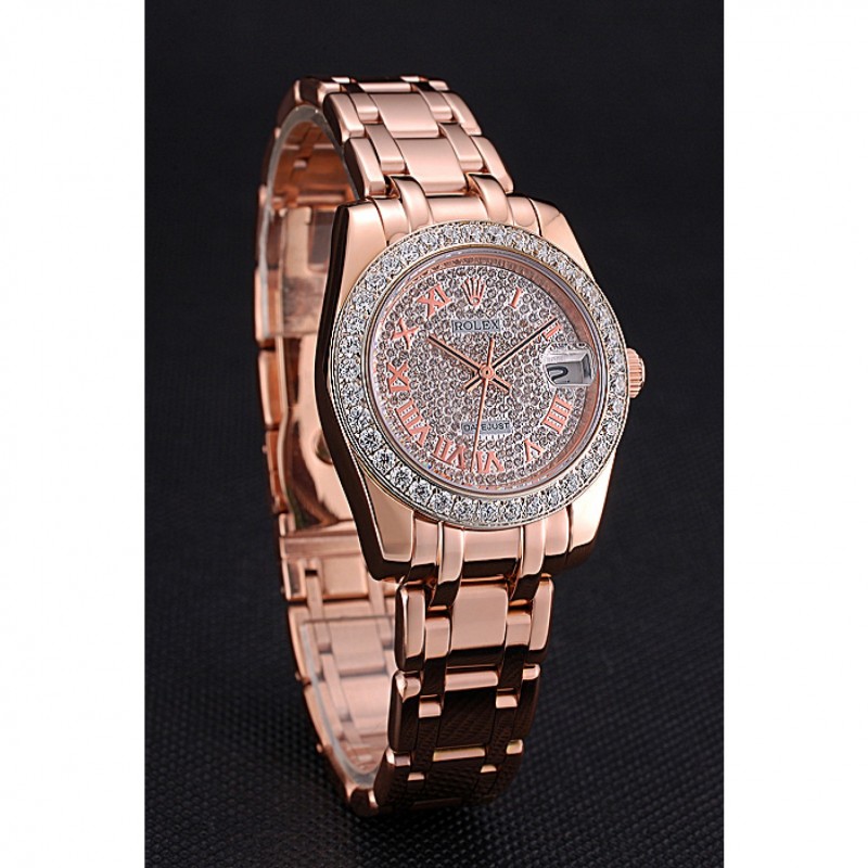 Best Rolex Datejust Diamond Dial And Bezel Pink Gold Case And Bracelet 622836-2