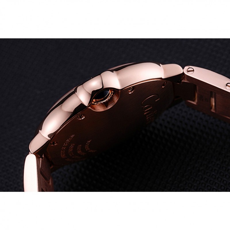 AAA Replica Watches Swiss Cartier Ballon Bleu de Cartier Pink Diamond Dial Gold Bracelet 622556-8
