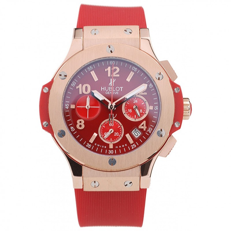 Hublot Big Bang Red Strap Red Dial Watch 98069-0