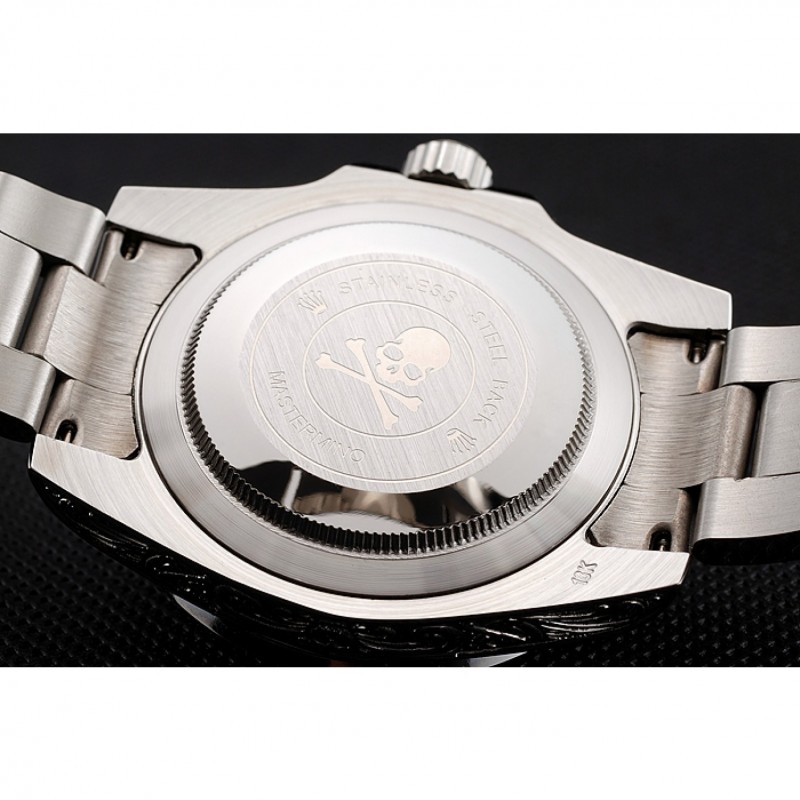 High End Replica Watches Swiss Rolex Submariner Skull Limited Edition Blue Dial White Case And Bracelet 1454094-7