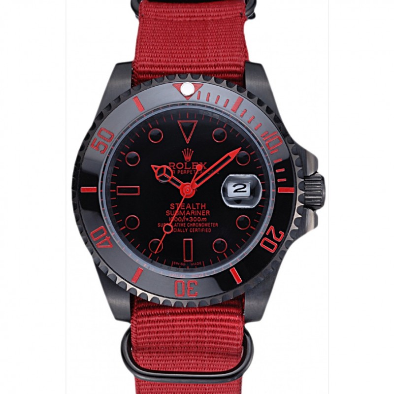 Rolex Stealth Submariner Red Nylon Strap 622010-0