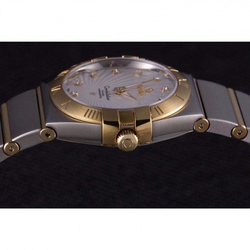 High End Replica Watches Omega Constellation Gold Bezel Two Tone Band som95 621475-5
