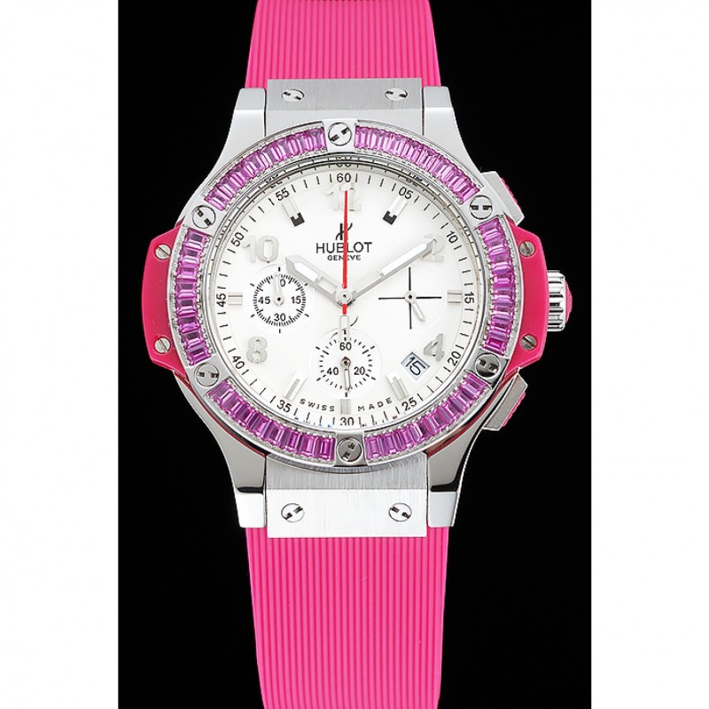 Hublot Big Bang Tutti Frutti Pink Strap White Dial-1