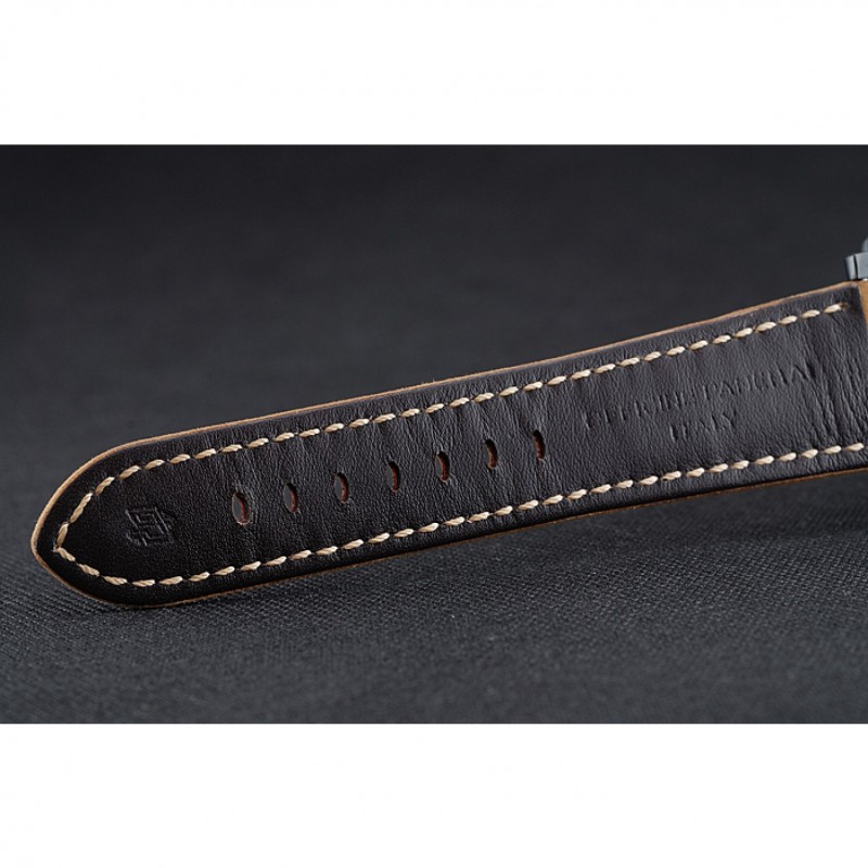 Luxury Panerai Radiomir 1940 3 Days Ceramica Black Dial Brown Leather Bracelet 1454229-6