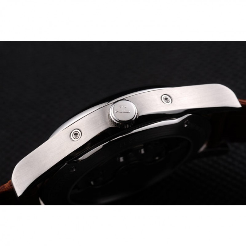 Jaeger Le Coultre Master Control Tourbillon White Dial Brown Leather Strap-7