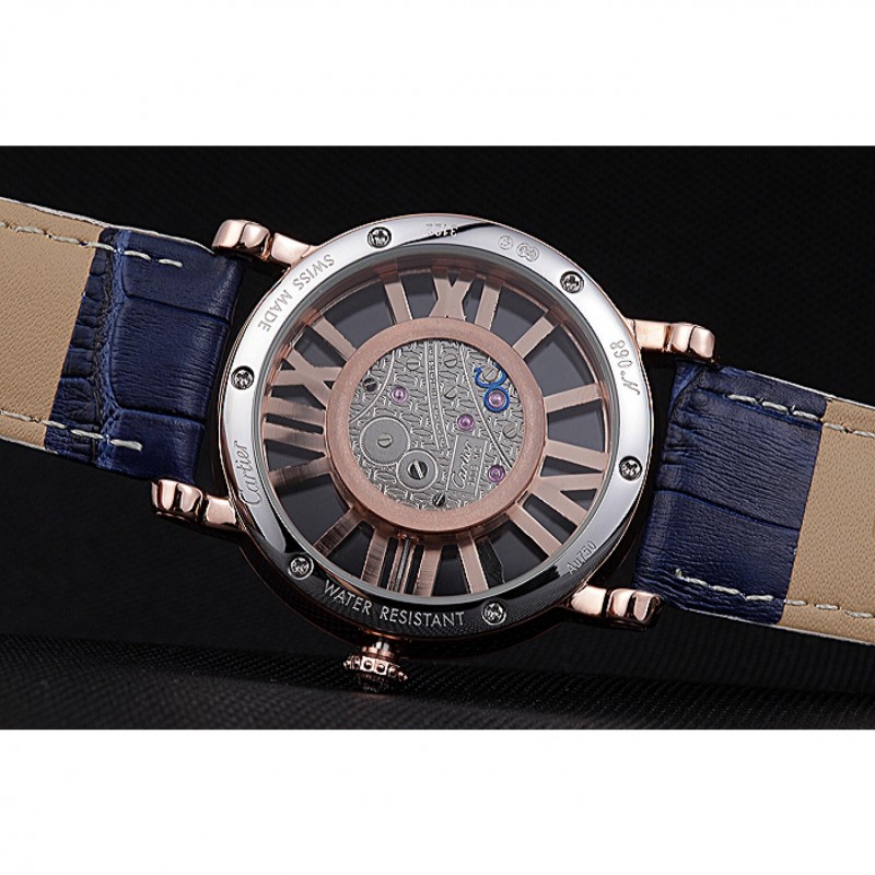 Cheap Cartier Rotonde Skeleton Flying Tourbillon Blue 621965-7