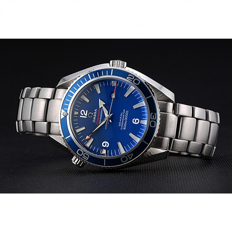 AAA Omega Seamaster Planet Ocean Blue Dial Stainless Steel Bracelet 622537-3