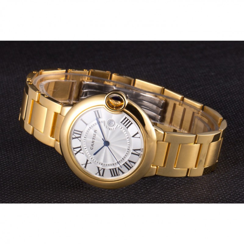 Cartier Ballon Bleu 42mm White Dial Gold Case And Bracelet-4