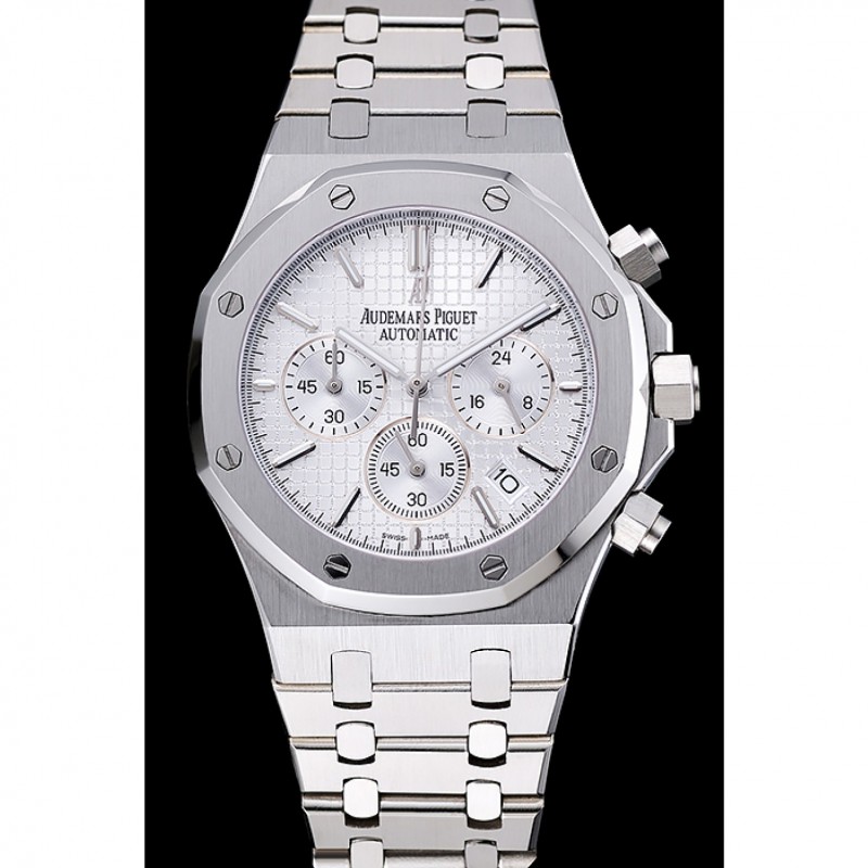 Audemars Piguet Royal Oak Chronograph White Dial Stainless Steel Bracelet 1454024-1