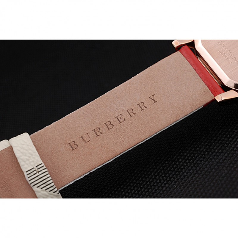Burberry The City Classic Silver Dial Red Bracelet 622567-7