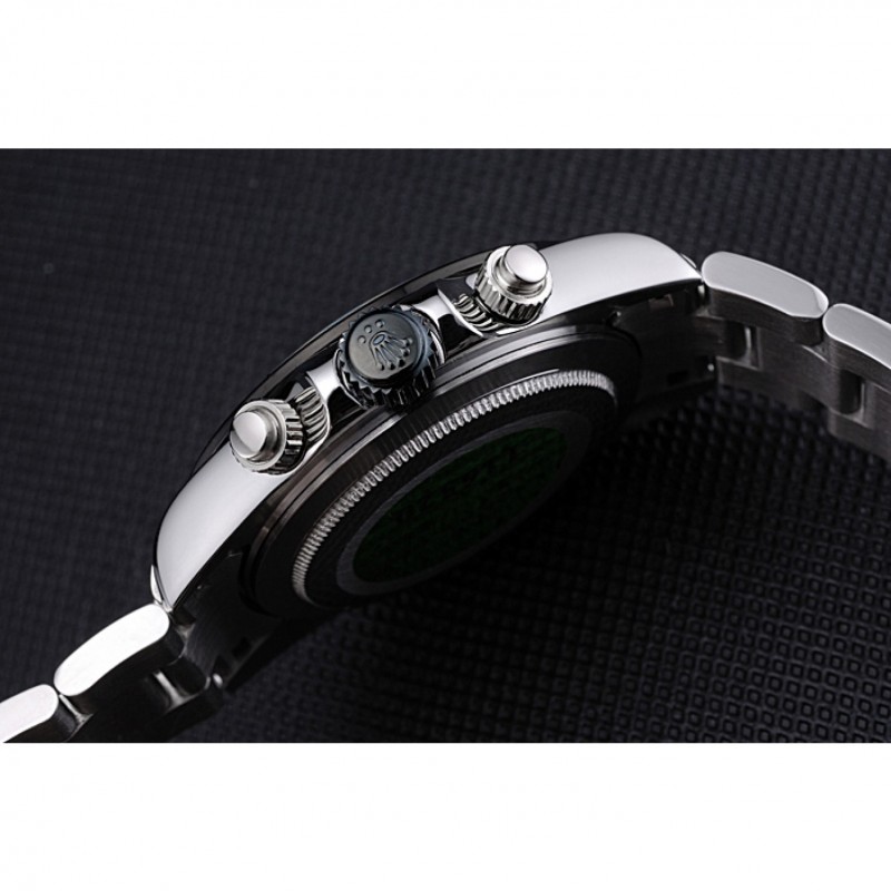 Rolex Daytona Stainless Steel Black Enameled White Dial-8