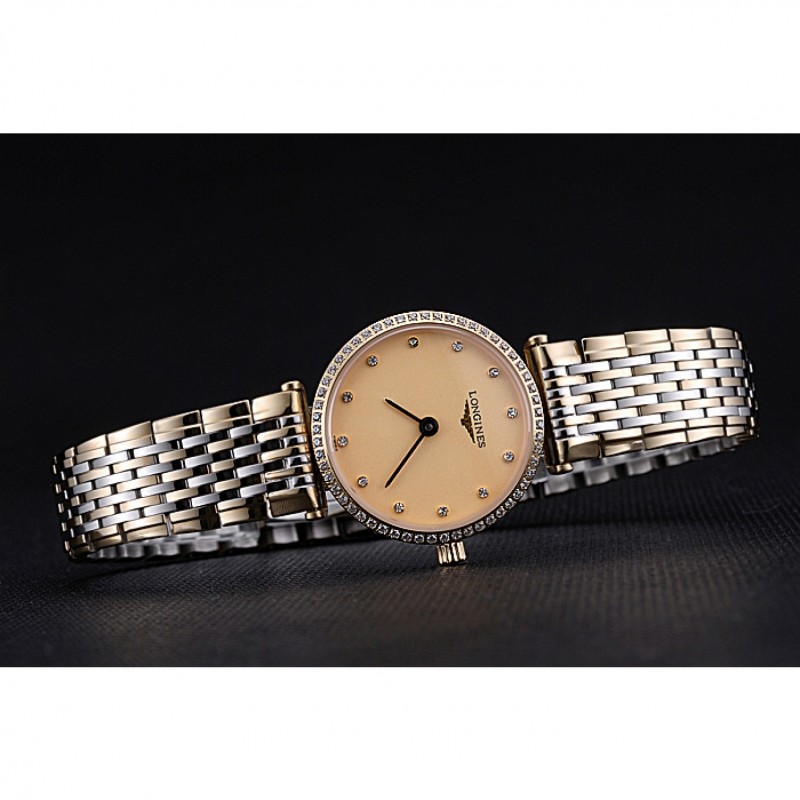 Longines La Grande Classique Champagne Dial Two Tone Bracelet Femme 622137-3