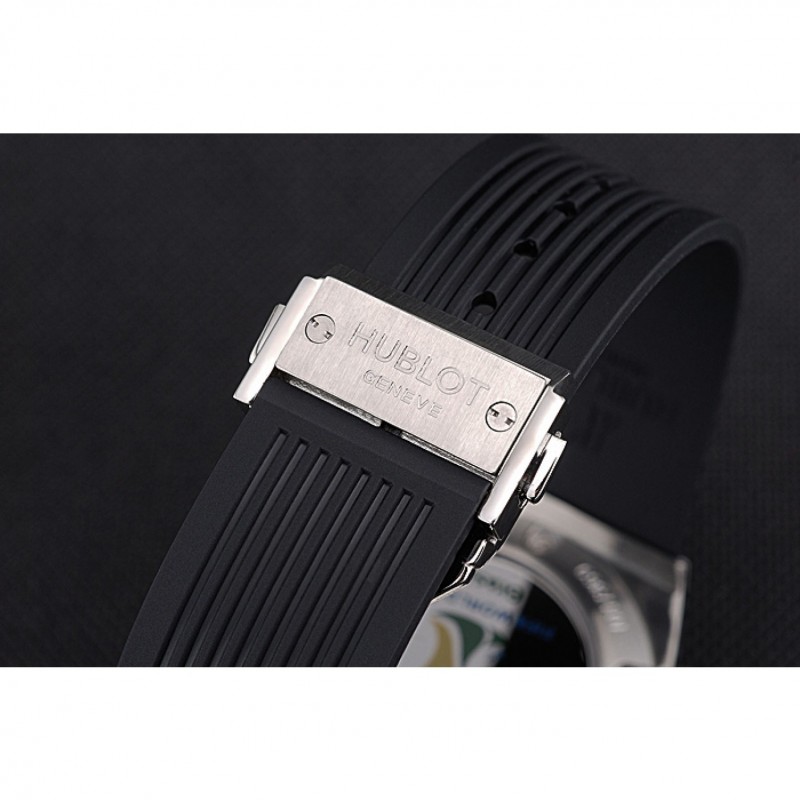Luxury Replica Watches Hublot Big Bang Unico Bi-Retrograde Chrono King Stainless Steel Case Black Rubber Strap 622770-5