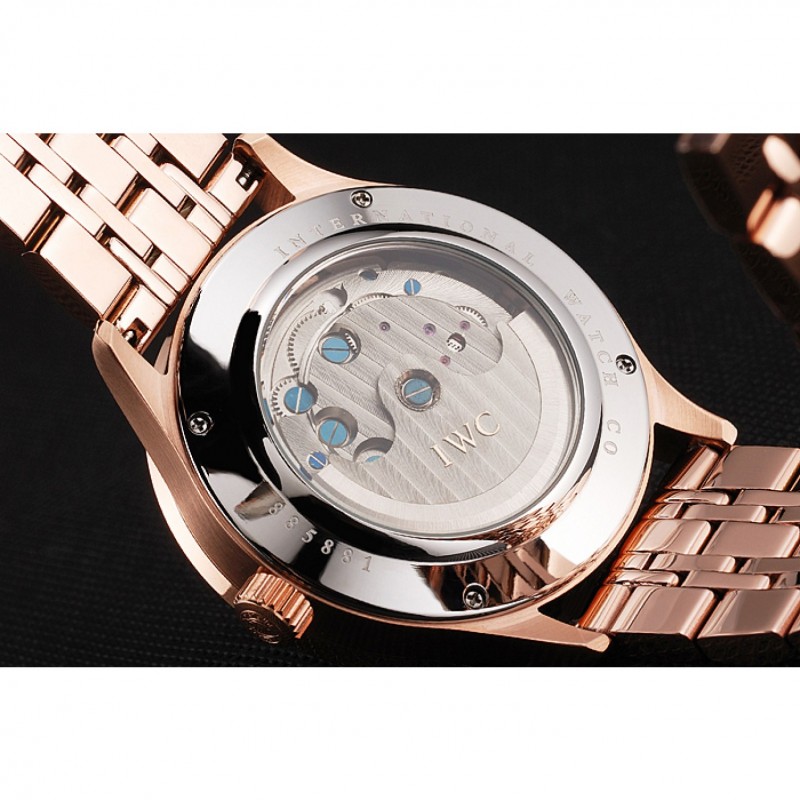IWC Portugieser Tourbillon White Dial Rose Gold Numerals Rose Gold Case And Bracelet-7