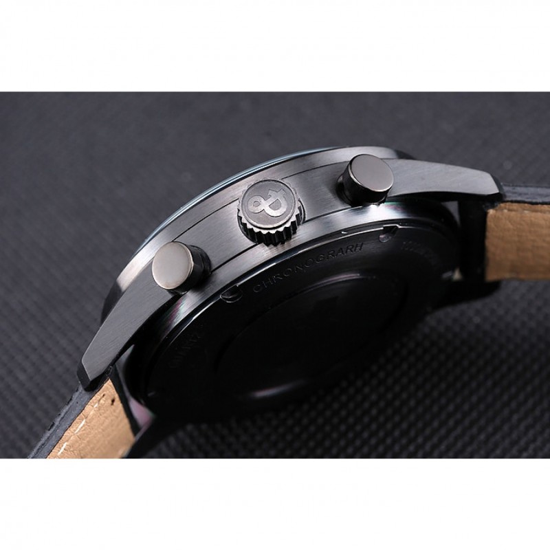Bell and Ross BR126 Flyback Black Dial Black Case Black Suede Leather Strap-5