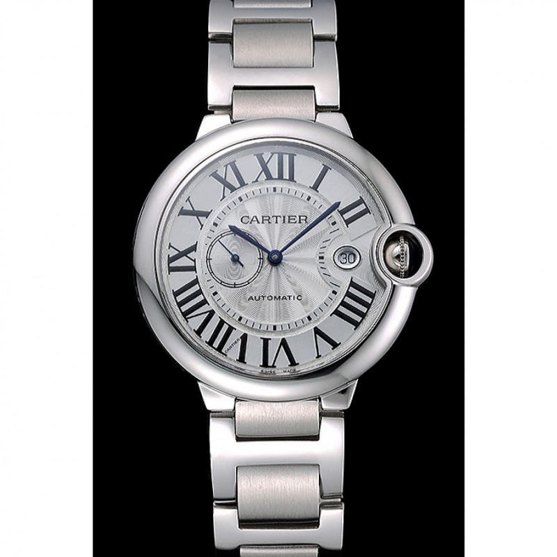 Swiss Cartier Ballon Bleu White Dial Stainless Steel Case Steel Bracelet 622672-1