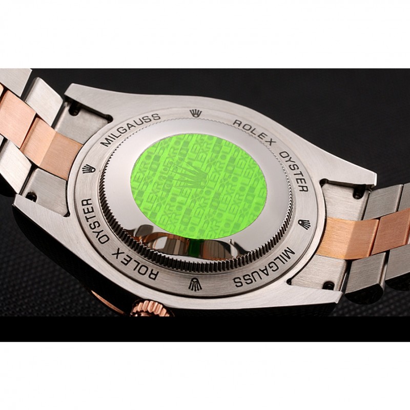 AAA Swiss Rolex Day-Date Diamonds Bezel Rose Gold And Staineless Steel Bracelet 1454107-7