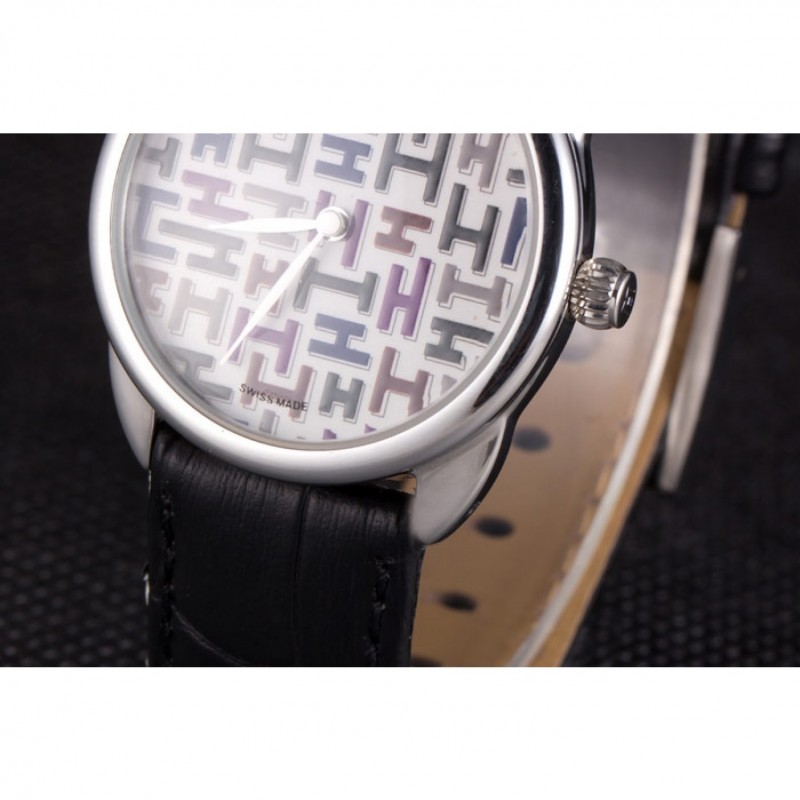 High Quality Hermes Classic Croco Leather Strap Multicolor Patterned Logo Dial 801407-7