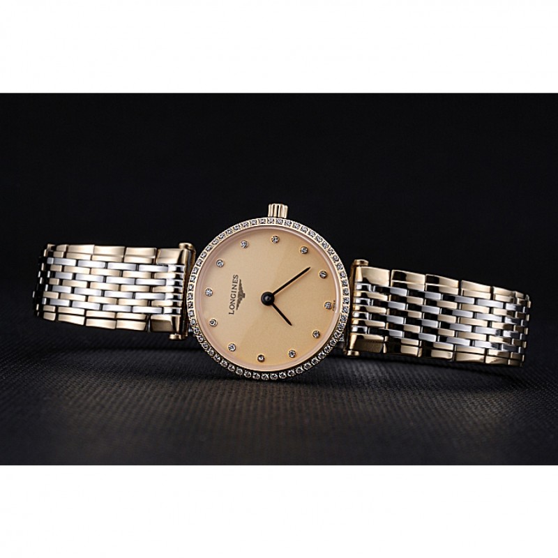 Longines La Grande Classique Champagne Dial Two Tone Bracelet Femme 622137-4