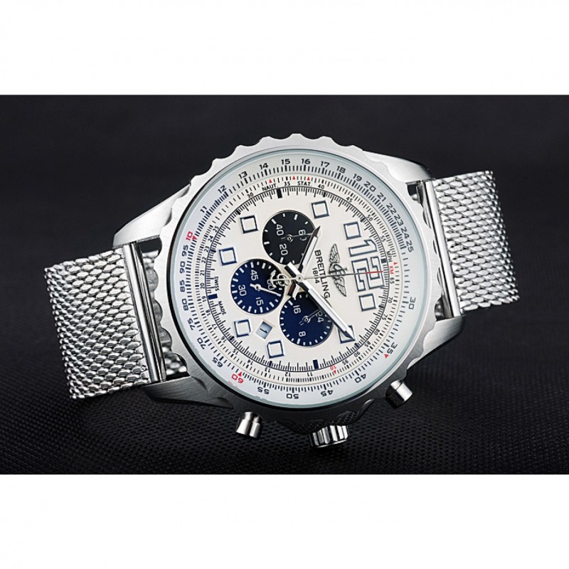 Breitling Navitimer Stainless Steel Strap Beige Dial-3