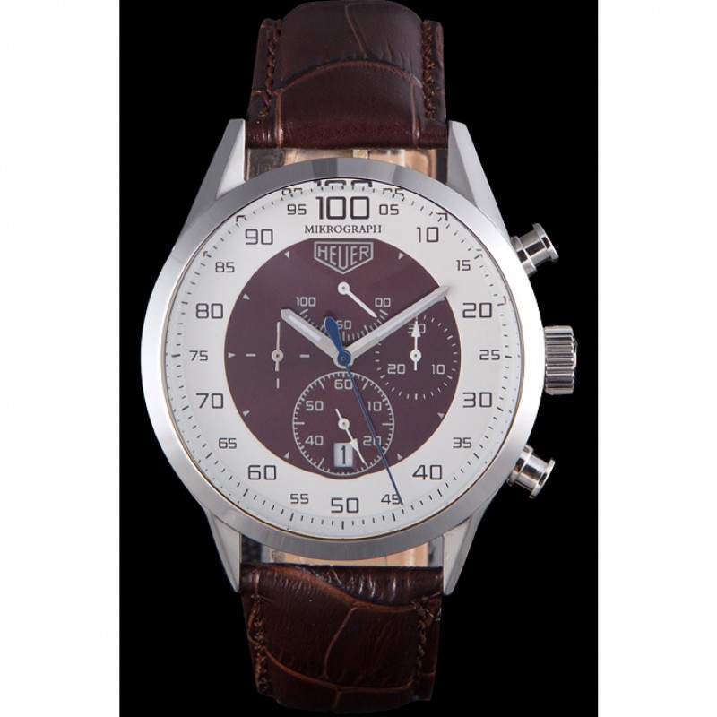 Tag Heuer Carrera Mikrograph Limited Edition Brown Leather Strap 7916-1