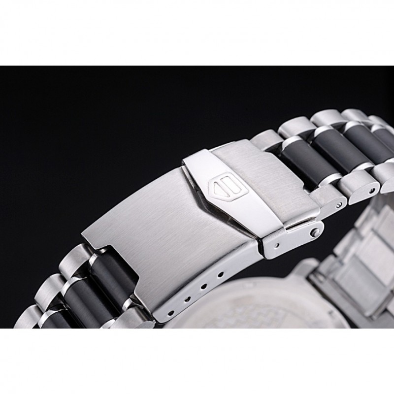 Cheap Replica Watches Tag Heuer Formula 1 Chronograph Black Dial Black Bezel Two Tone Stainless Steel Band 622412-5
