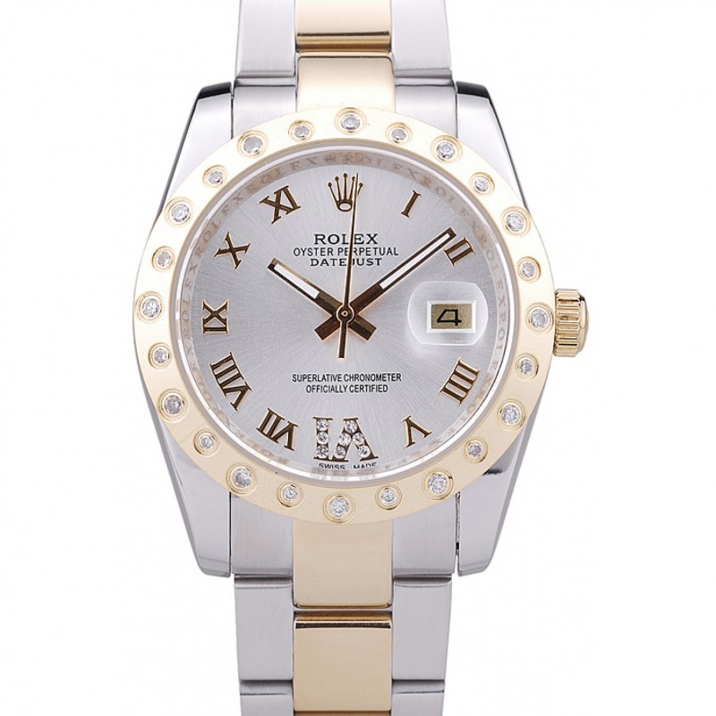AAA Rolex Datejust Diamond Bezel White Dial 7464-0