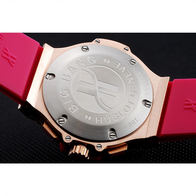 Hublot Big Bang Tutti Frutti Pink Strap Gold Dial-5