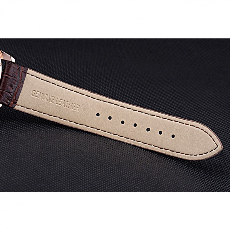 Patek Philippe Geneve Grand Complications White Dial Tourbillon Rose Gold Bezel Brown Band 622156-6