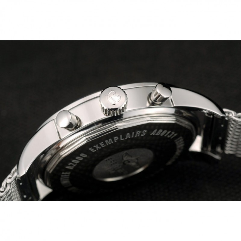 Breitling Transocean Stainless Steel Case Blue Dial-5