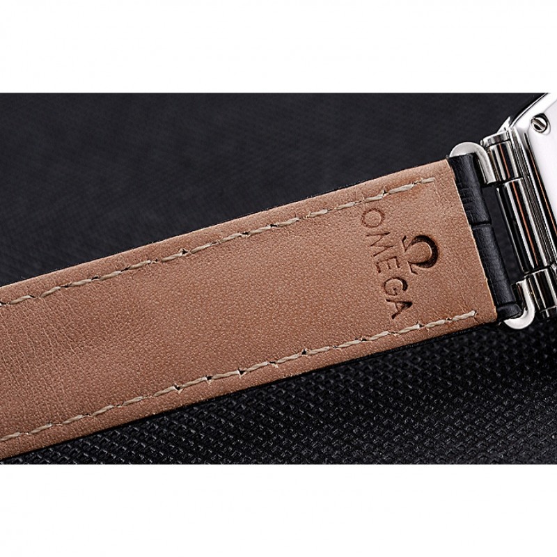 High End Omega Sochi Petrograd White Dial With Diamonds Stainless Steel Case Black Leather Strap 622823-7