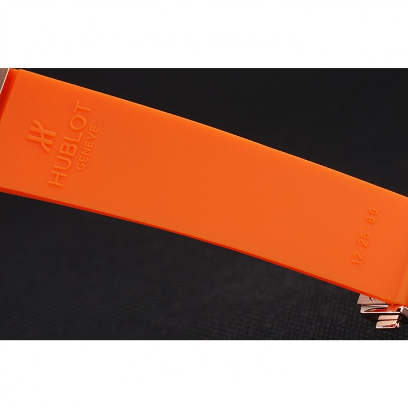 Hublot Big Bang Tutti Frutti Orange Strap Gold Dial-7