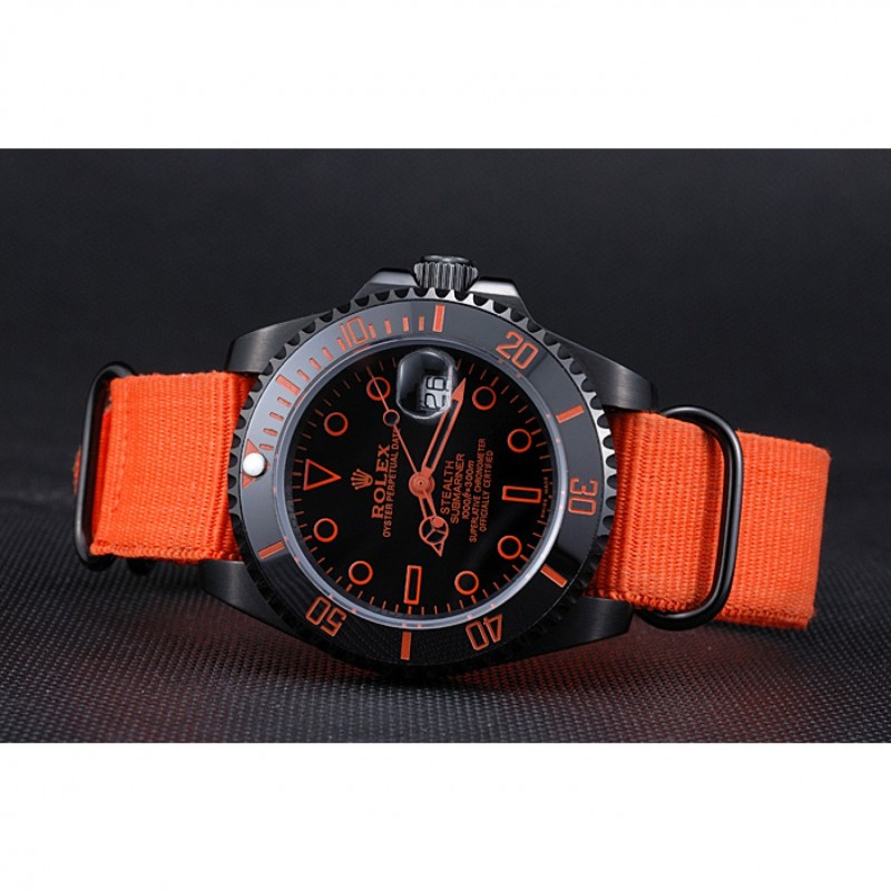 Rolex Stealth Submariner Orange Nylon Strap 622011-4
